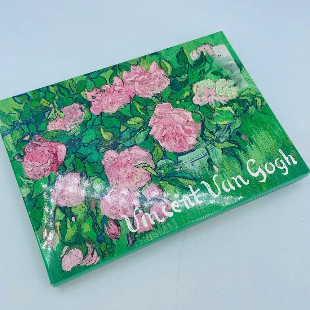Vincent Van Gogh Vase of Irises & Pink Roses NEW Notecards Set Julia Bell